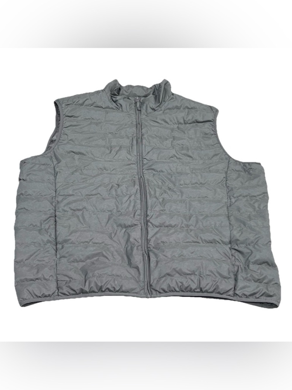 Uniqlo Down Gilet Men XL Gray Ultra Light Puffer Vest Packable Water Repellent